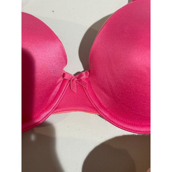 Maidenform Demi Coverage Push-Up Bras Set Of 2 - Beige Lace & Pink Satin-Size36B - Picture 6 of 9